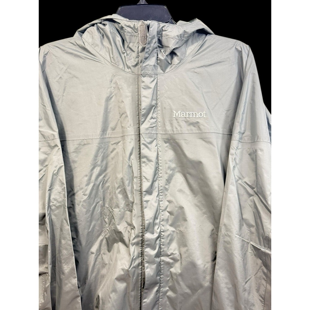 Men's Marmot Precip 50200 Hooded Rain Jacket Large (gargoyle) New With Tags - Picture 2 of 15